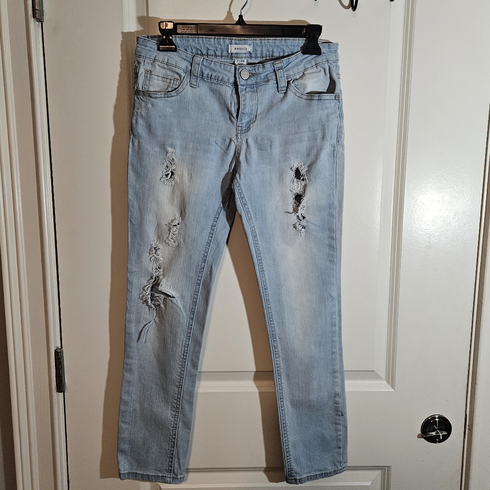 Blue Asphalt Light-wash Distressed Denim Jeans Womens Size 7